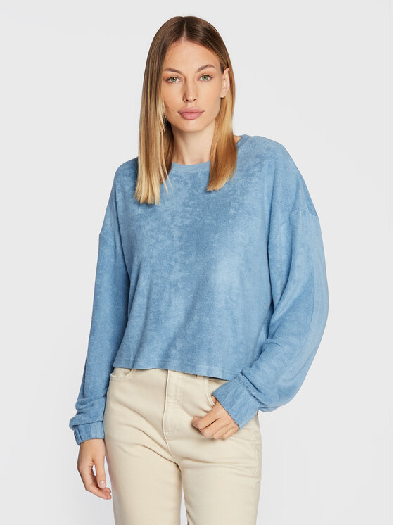 Roxy Roxy Суитшърт Loungin Around ERJKT03937 Светлосиньо Relaxed Fit