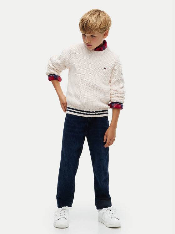 Tommy Hilfiger Tommy Hilfiger Kampsun KB0KB10629 Kreemjas Regular Fit