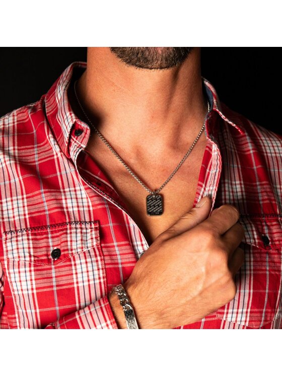 Guess Guess Naszyjnik JUMN03225JWSTBKT/U Srebrny