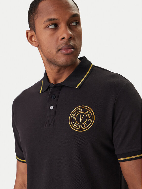 Versace Jeans Couture Versace Jeans Couture Polokošeľa 80GAGT03 CJ01T Čierna Regular Fit