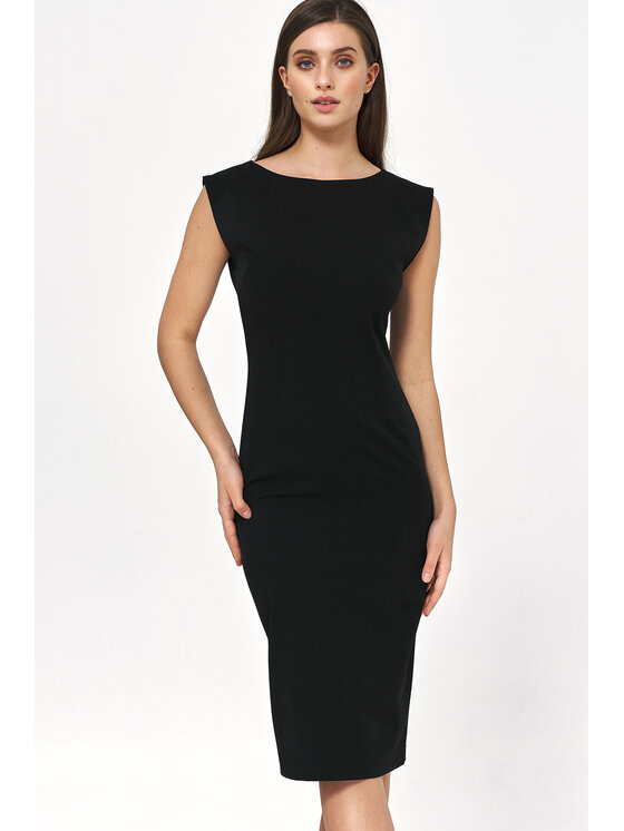 NIFE NIFE Sukienka codzienna S220 Czarny Regular Fit