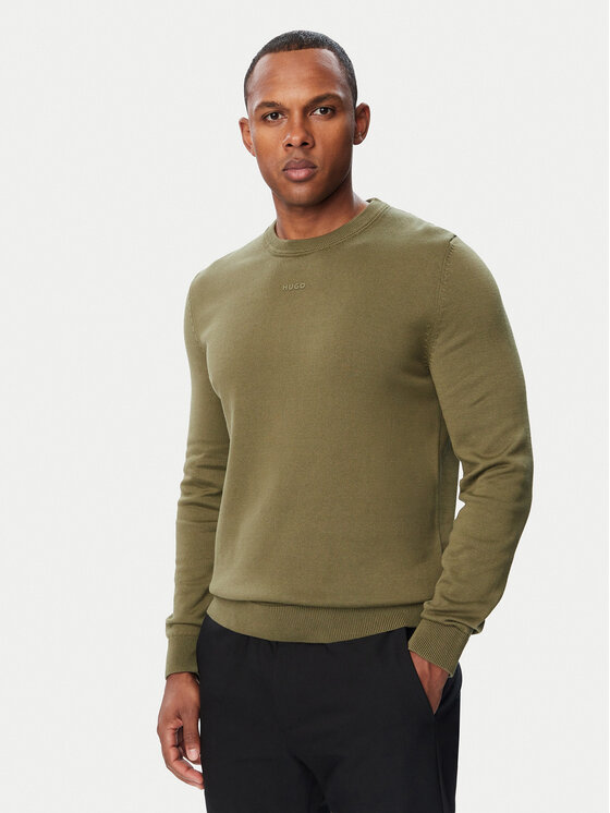 HUGO HUGO Sweter San Cassius-C2 50553588 Khaki Regular Fit