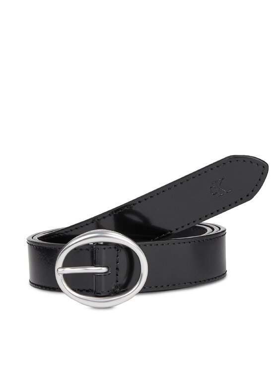 Calvin Klein Jeans Ženski Remen Classic Round Lthr Belt25Mm K60K611985 Crna