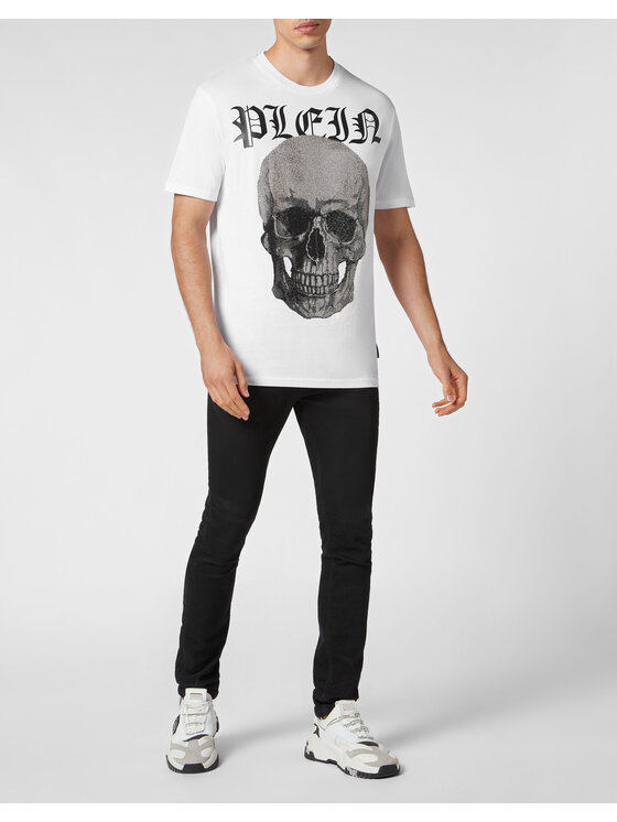 PHILIPP PLEIN PHILIPP PLEIN Tričko 6015 Biela Regular Fit