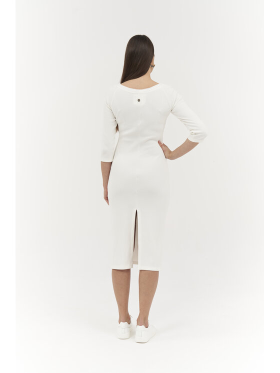 Ciepielewska Ciepielewska Sukienka codzienna ANGELA Biały Flattering Fit