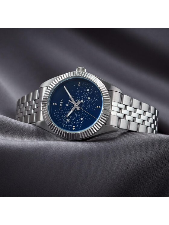 Timex Timex Zegarek TW2Y20100 Srebrny