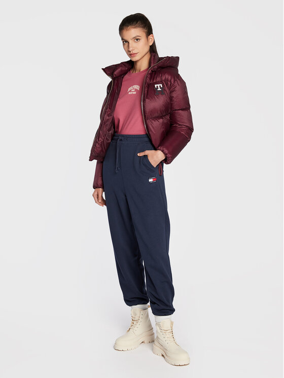 Tommy Hilfiger Tommy Hilfiger Pernata jakna Monogram Badge WW0WW37479 Tamnocrvena Regular Fit