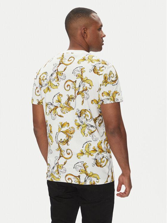 Versace Jeans Couture Versace Jeans Couture Tričko 78GAH6S0 Biela Regular Fit
