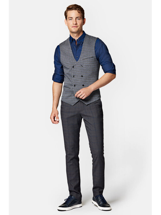 Lancerto Lancerto Kamizelka Weber KA131223000010 Szary Slim Fit