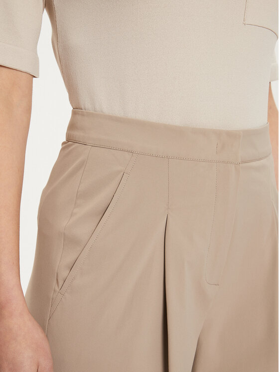 Max Mara Leisure Max Mara Leisure Текстилни панталони Bonn 2426786017 Бежов Relaxed Fit