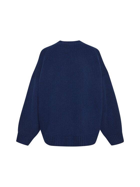 Style Republic Style Republic Kardigan Mieszanka wełny i kaszmiru Granatowy Oversize