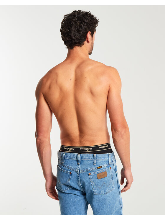 Wrangler Wrangler Bokserki Odwin 3 Pack Cotton Elastane Trunks Czarny