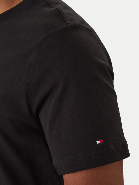 Tommy Hilfiger Tommy Hilfiger Marškinėliai Brand Love MW0MW41453 Juoda Regular Fit
