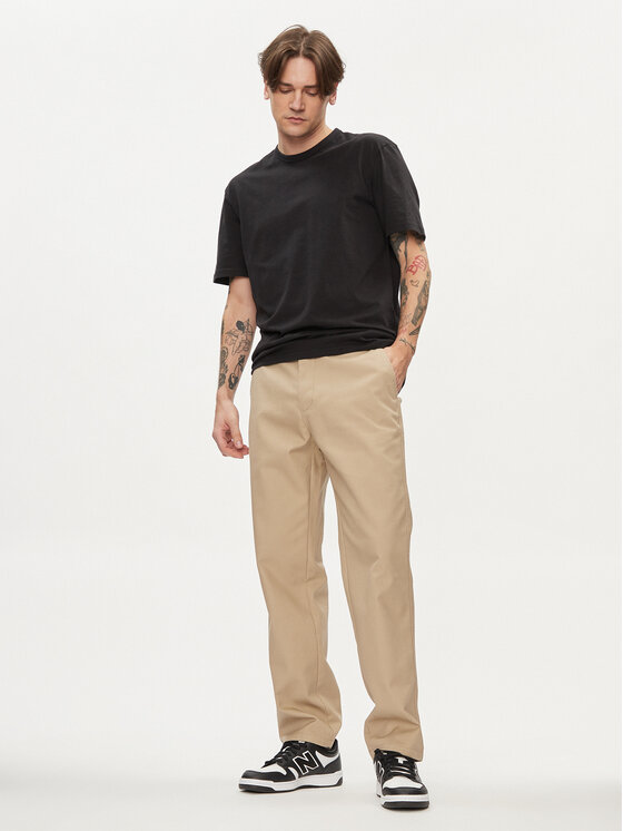 Only & Sons Only & Sons Bavlnené nohavice Edge-Ed 22024468 Béžová Loose Fit