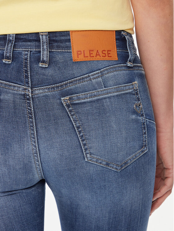 Please Please Τζιν P0SWYR7W7N Σκούρο μπλε Skinny Fit