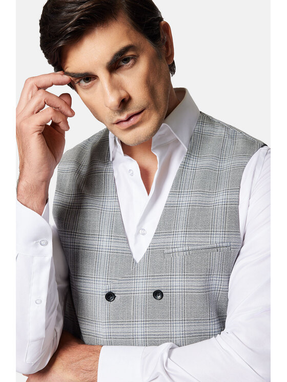 Lancerto Lancerto Kamizelka Gandesa KA131124000005 Szary Slim Fit