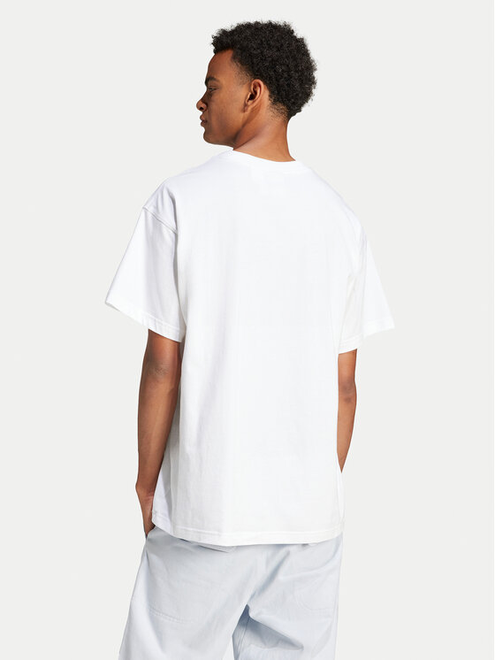 adidas adidas Tričko Trefoil Essentials JD0373 Biela Oversize