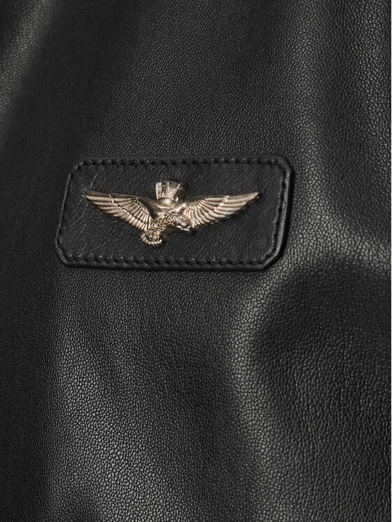 Aeronautica Militare Aeronautica Militare Μπουφάν δερμάτινο 261PN5053UPL00320 Μαύρο Regular Fit