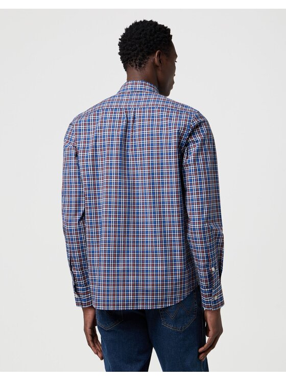 Wrangler Wrangler Koszula 1 PKT POPLIN SHIRT Kolorowy Regular Fit