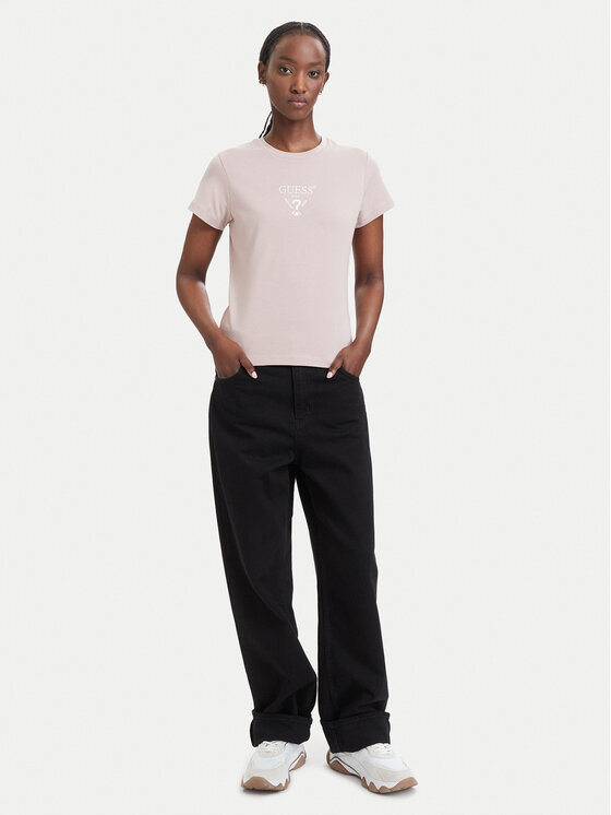 Guess Guess Футболка V4YI21 KCDH1 Рожевий Regular Fit