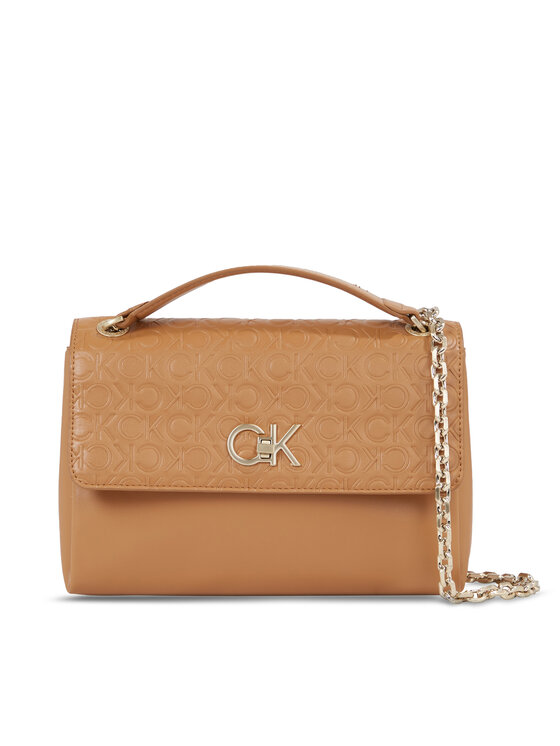 Calvin Klein Ročna Torba Re-Lock Ew Conv Crossbody-Emb K60K611533 Rjava