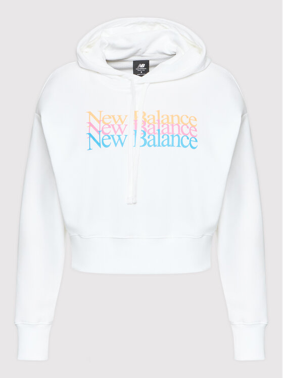 New Balance New Balance Džemperis Essential WT21509 Balta Relaxed Fit