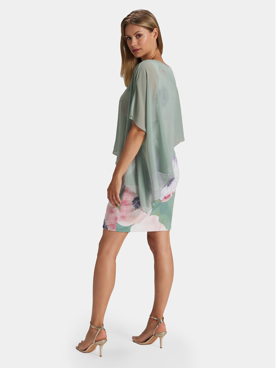 Swing Swing Kokteilinė suknelė 5AG08900 Žalia Regular Fit