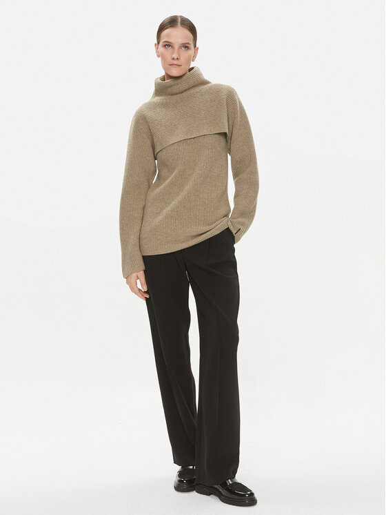 Calvin Klein Calvin Klein Rollkragenpullover K20K205986 Braun Relaxed Fit