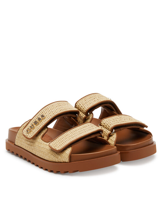 Guess Guess Šlepetės per pirštą 172847 Ruda