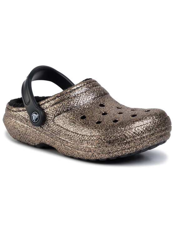 Glitter fur lined discount crocs