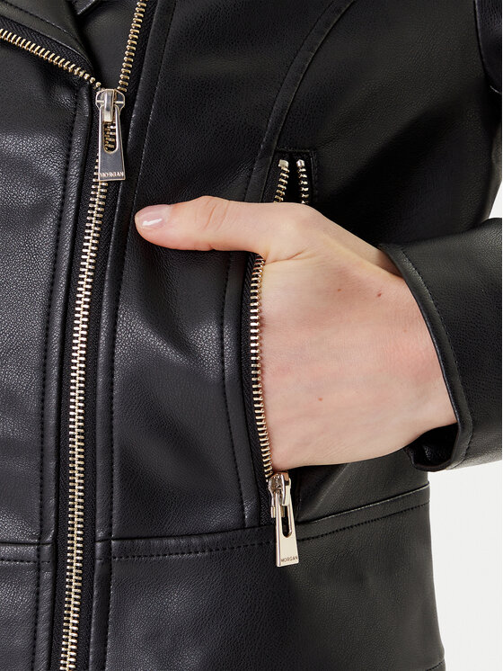 Morgan Morgan Geacă din imitație de piele 242-GZOOM Negru Regular Fit