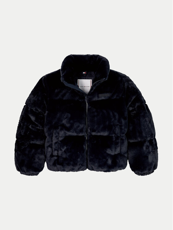 Tommy Hilfiger Tommy Hilfiger Шуба New York KG0KG08369 Cиній Loose Fit
