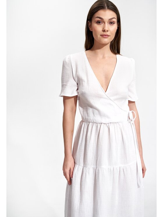 FIGL FIGLFIGL Vestito M872 Bianco Regular Fit