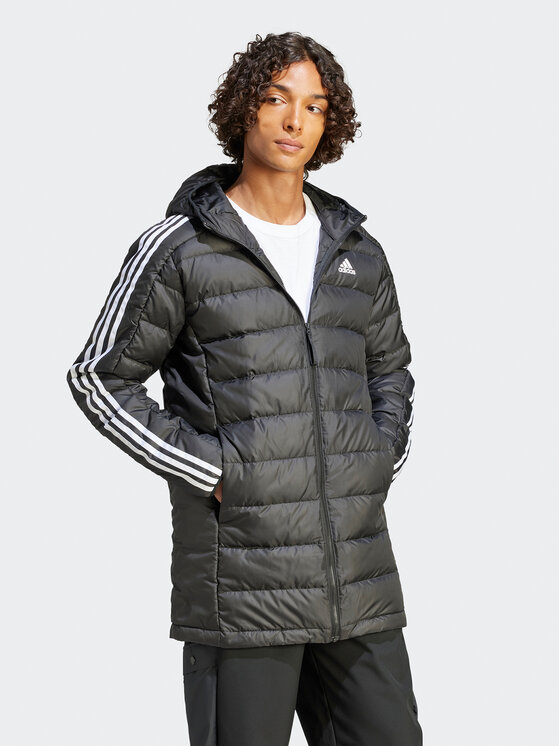 adidas adidas Pūkinė striukė Essentials 3-Stripes HZ8522 Juoda Regular Fit