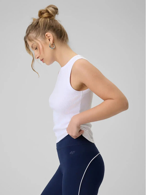 4F 4F T-Shirt 4FWMM00TSLEF299-10S Biały Active Fit