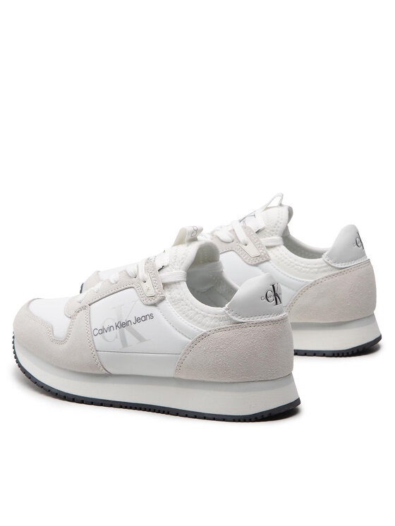 Calvin Klein Jeans Calvin Klein Jeans Tenisice Runner Sock Laceup Ny-Lth Wn YW0YW00840 Bijela