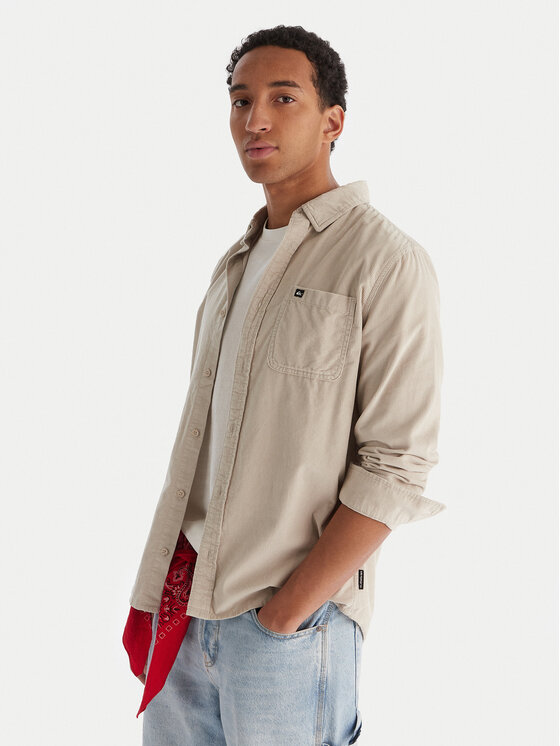 Quiksilver Cămașă Smoke Trail EQYWT04652 Bej Regular Fit