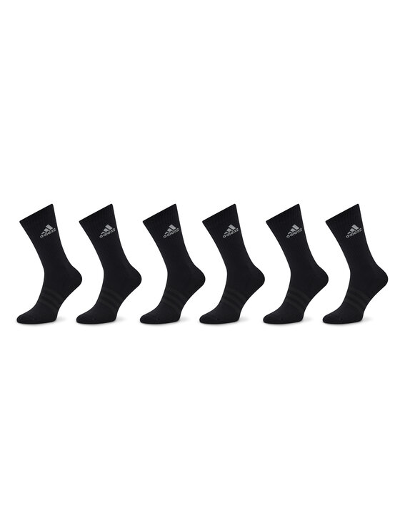 Set de 6 perechi de șosete lungi unisex adidas Cushioned IC1316 Black/White