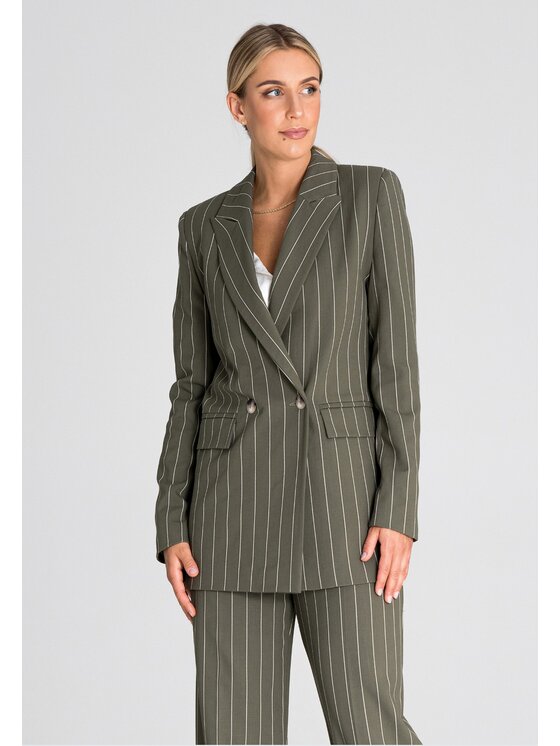 FIGL FIGL Marynarka M951 Khaki Regular Fit