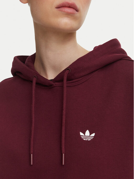 adidas adidas Bluza Essentials Oversized Fleece Hoodie KT2274 Bordowy Regular Fit