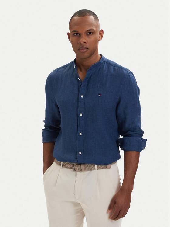 Tommy Hilfiger Tommy Hilfiger Риза MW0MW39271 Син Slim Fit