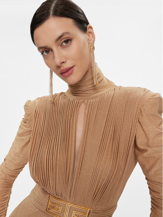 Elisabetta Franchi Elisabetta Franchi Abendkleid AB-523-37E2-V720 Goldfarben Regular Fit