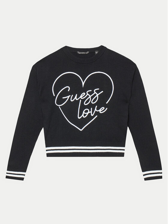 Guess Pulover J4YR05 Z3FV0 Črna Relaxed Fit