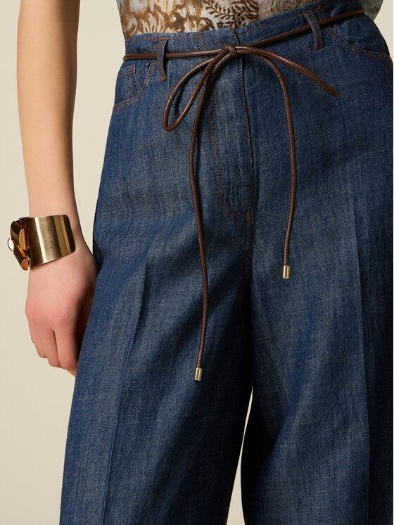 Oltre Oltre Jeans P706R009079N024 Blu Baggy Fit