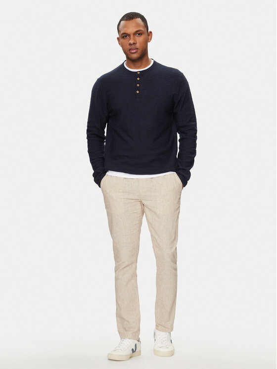 INDICODE INDICODE Pantaloni di tessuto Vitaly 60-332 Beige Regular Fit