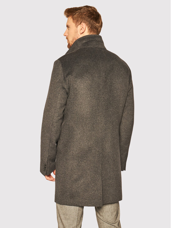 Oscar Jacobson Oscar Jacobson Gyapjú kabát Storviker 7154 9049 Szürke Regular Fit