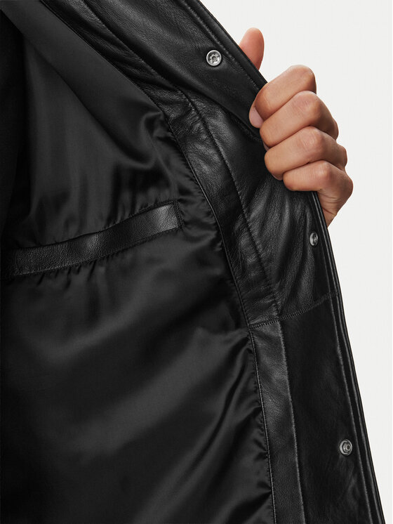 BOSS BOSS Кожено яке Joban 50562532 Черен Regular Fit