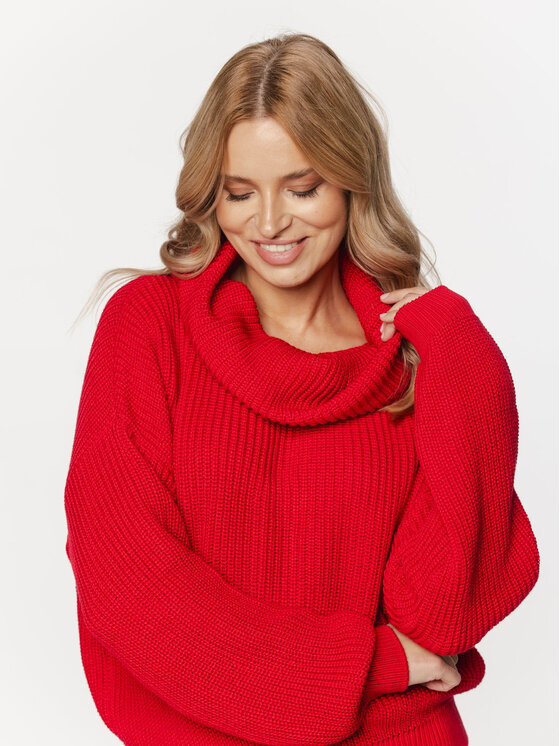 Willsoor Willsoor Sweter 66103 Czerwony Loose Fit