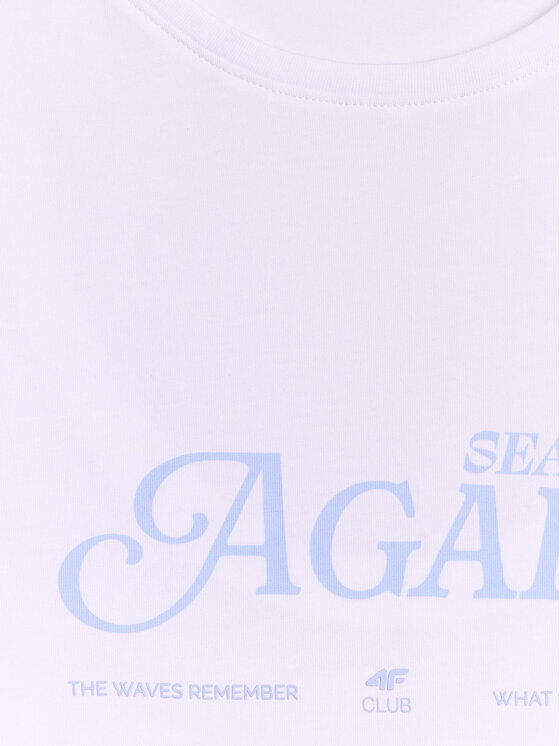 4F 4F T-Shirt APRES SEA Biały Slim Fit