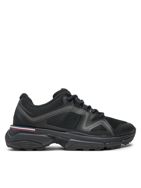 Tommy Hilfiger Snīkeri M Runner Tech Knit FM0FM05109 Melns